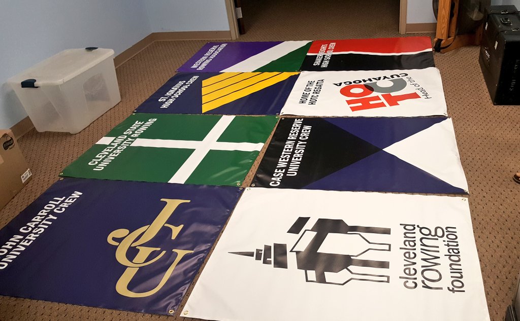 Checking out the new CRF club banners. Just in time for the <a href="/HOTCRegatta/">Head of the Cuyahoga</a>.