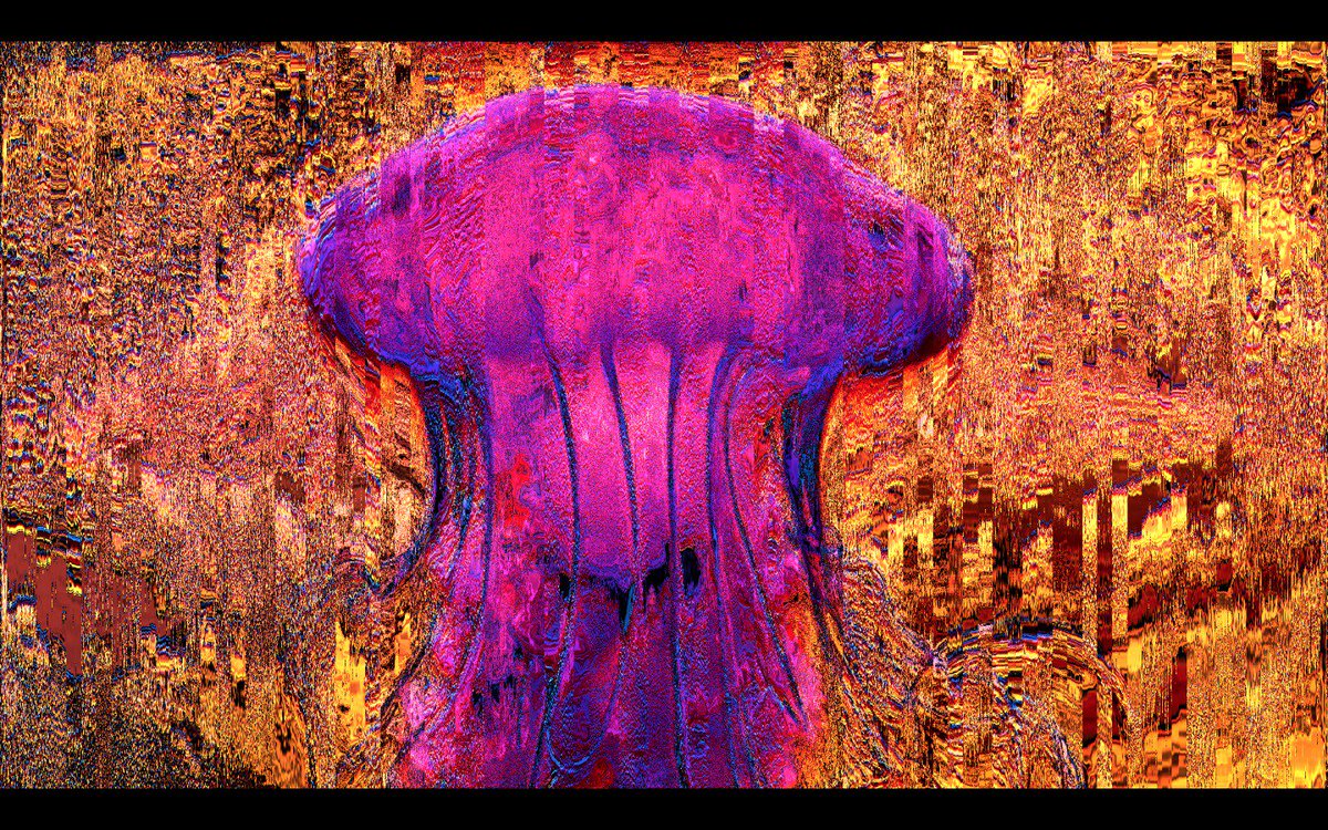 My spirit animal. &gt;&gt; synesthesia.live &lt;&lt; #glitchart #realtime #live #jellylife #jellylove #jellyfish