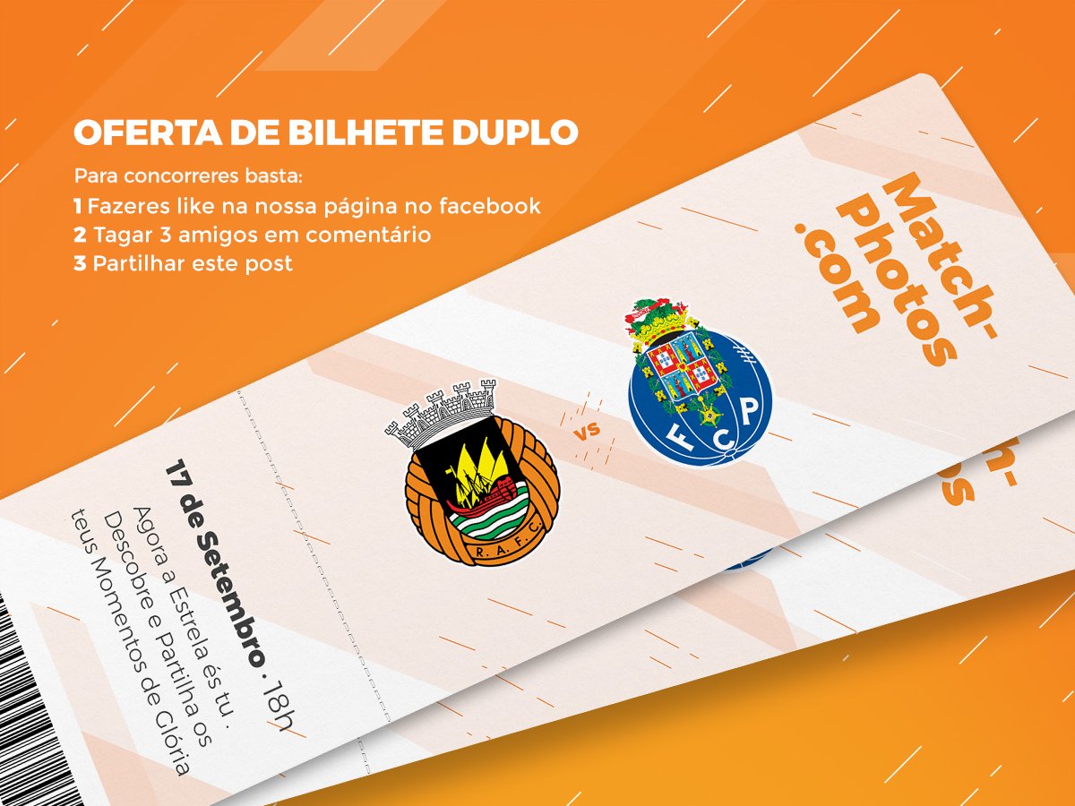 TheStarIsU's tweet photo. ⚽ 📸 Passatempo Facebook ⚽ 📸
OFERTA de BILHETE DUPLO para o @RioAve_FC vs @FCPorto 
Todos os detalhes no facebook em https://t.co/jqNPGfklRO https://t.co/45FcDPfhV6