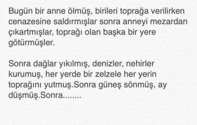 Korkunç bir öykü.