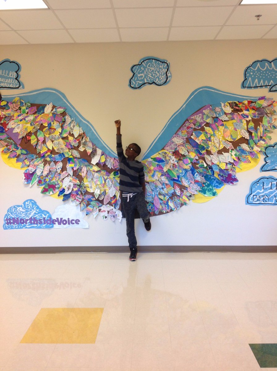 We were inspired by @KelseyMontagueArt and our wonderful art teacher!  <a href="/NorthsideES/">Northside Elementary</a> <a href="/NESlibrary/">Northside Library</a> via Jena #HearTheHive