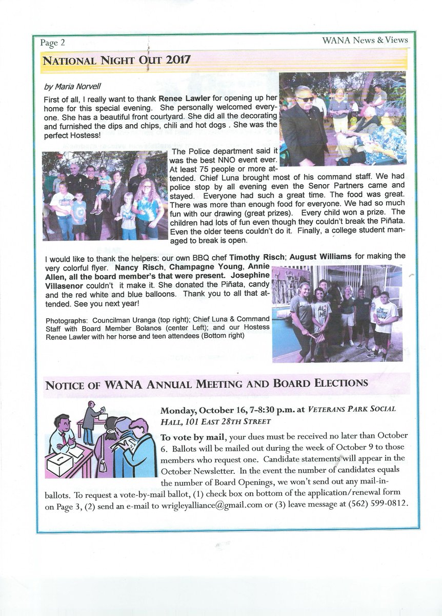 hetascorg's tweet image. National Night Out WANA article on our Trailblazer in charge, Renee Lawler.