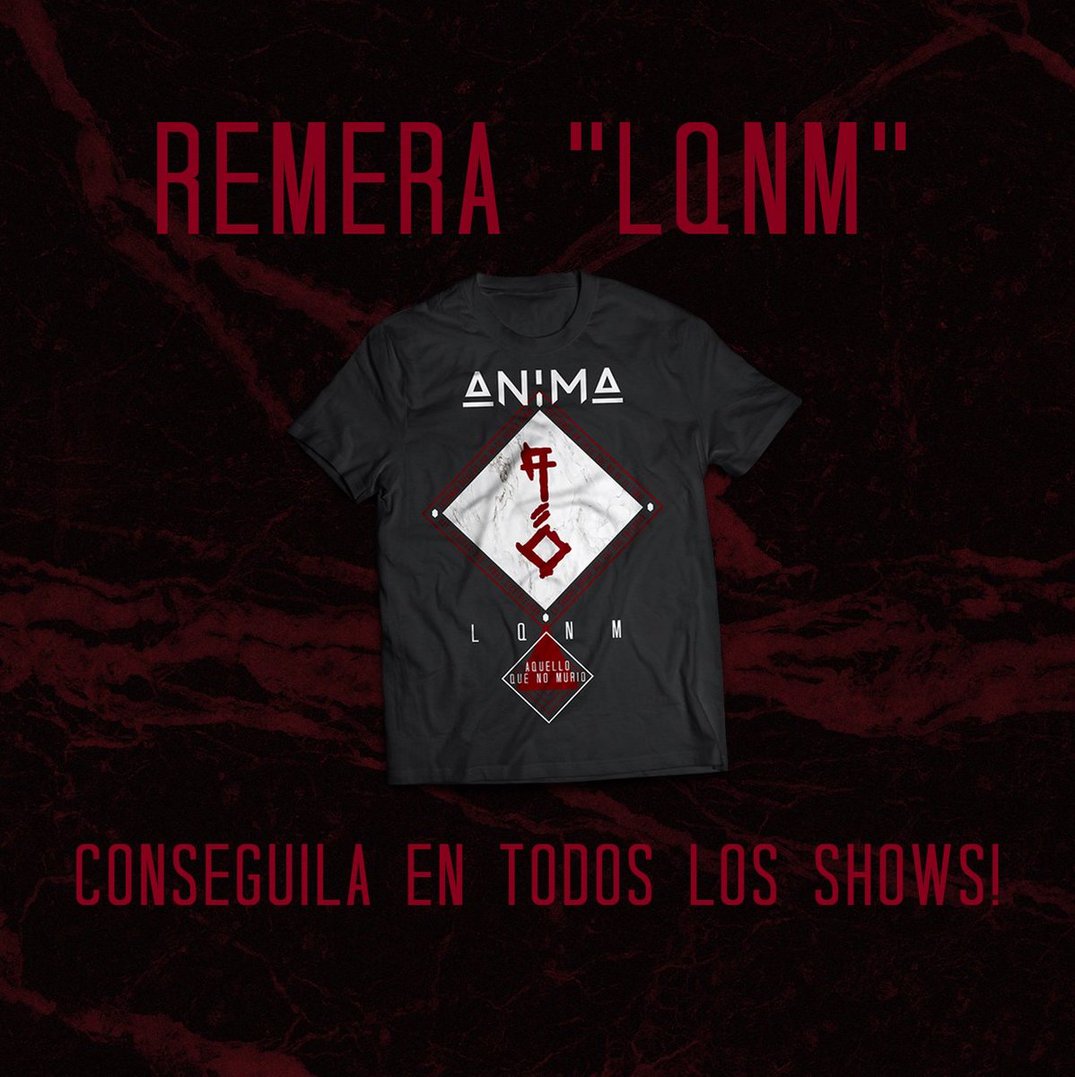 Mira las nuevas remeras que vas a poder conseguir desde el viernes en nuestros shows! 🤓 #Anima #LQNM