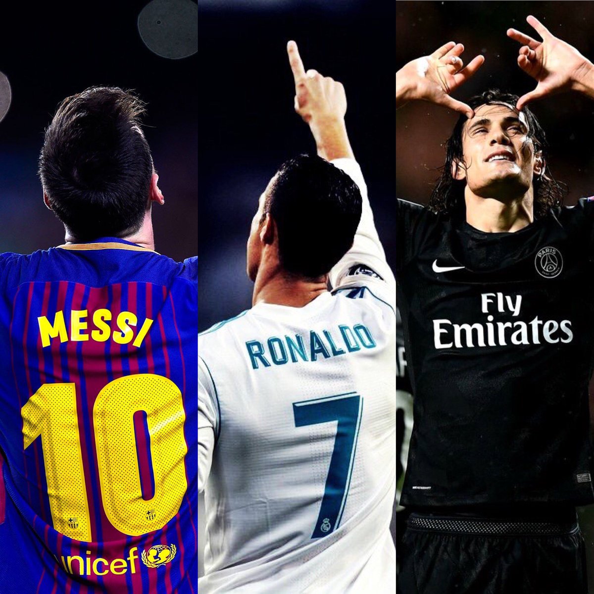 HDF_ESPN's tweet photo. Goleadores del 2017:
-Lionel Messi - 40 goles
-Cristiano Ronaldo - 39 goles
-Edinson Cavani - 35 goles

¿Cuál es tu preferido? https://t.co/hadXrZ9qgq