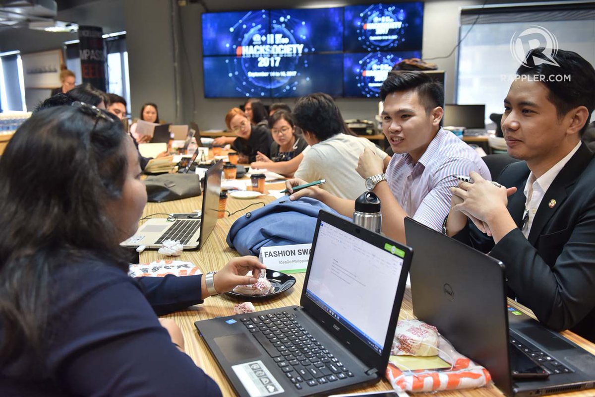 rapplerdotcom's tweet photo. @gemmabmendoza @globelabs Identifying Problem session at #HackSociety. 

#2030NOW partners: 3M Philippines, @u4hkph, @globelabs, @NEDAhq, @launchgarage, @DICTgovph https://t.co/1Uj3b9x5fb
