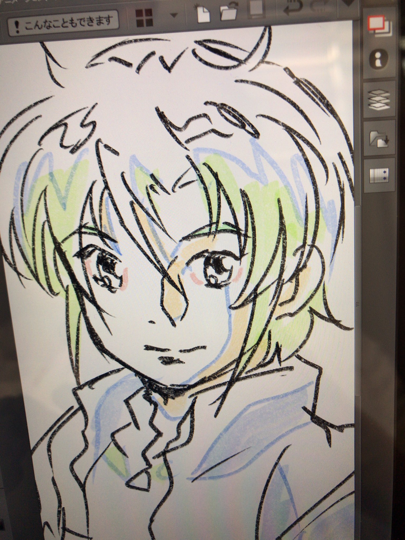 西村誠芳 昨晩知ったクリスタの アニメーター専用鉛筆風ブラシ 濃度100 で使うと鉛筆というか鉛筆線をコピーで複写したような感じの線って感じ これはこれで悪くないなー と アニメの原画風に T Co Iphr4pacfn Twitter