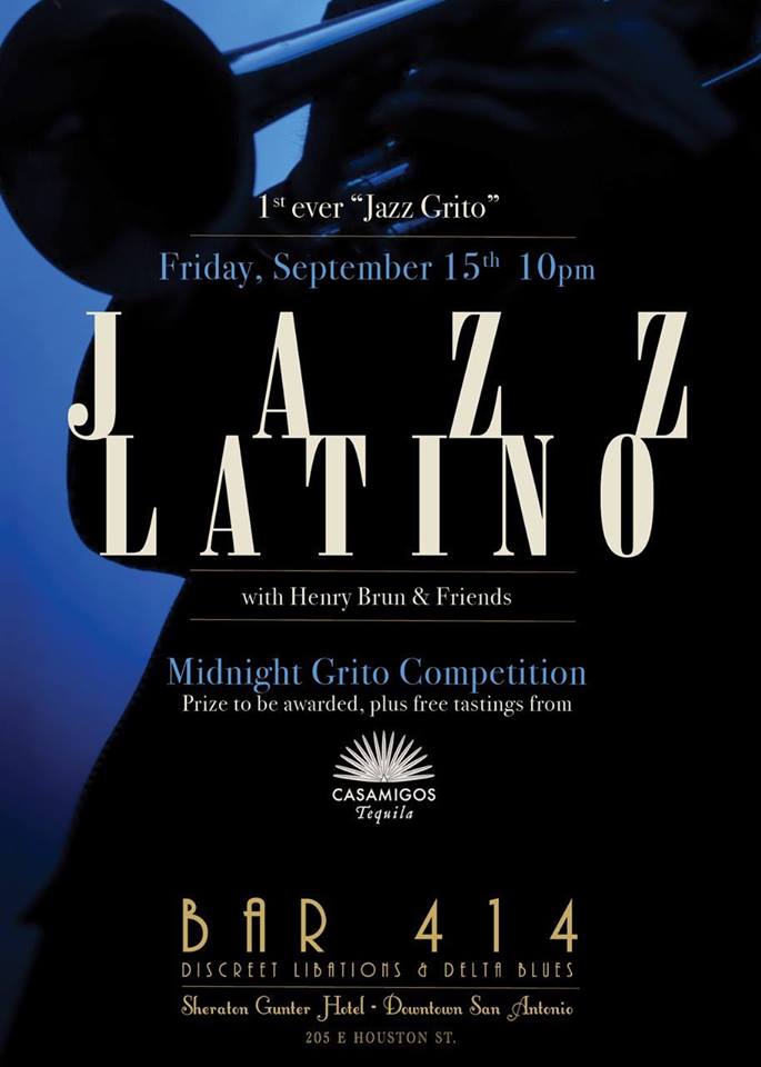 Henry_Brun's tweet photo. #allthingsjazz Friday 9/15 Jazz Latino @Bar414_Official with @Henry_Brun , @casamigos &amp; a Grito competition. 10 p.m. https://t.co/CCWYkXA6MI
