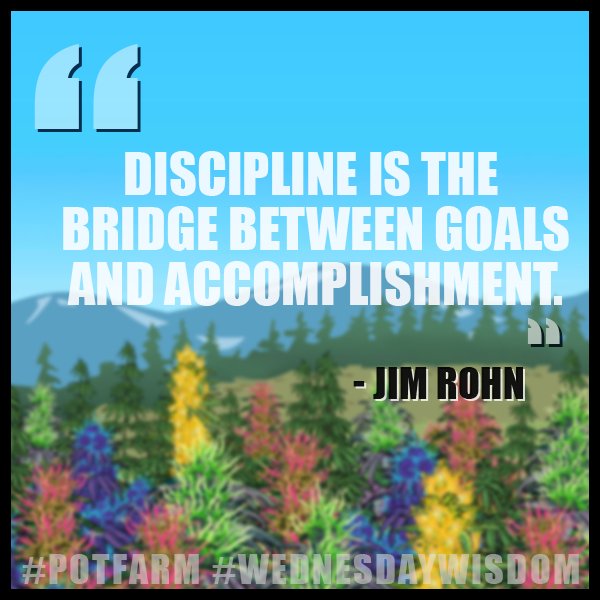 Got to get you weekly dose of Wisdom farmers! #WednesdayWisdom #PotFarm #Wisdom