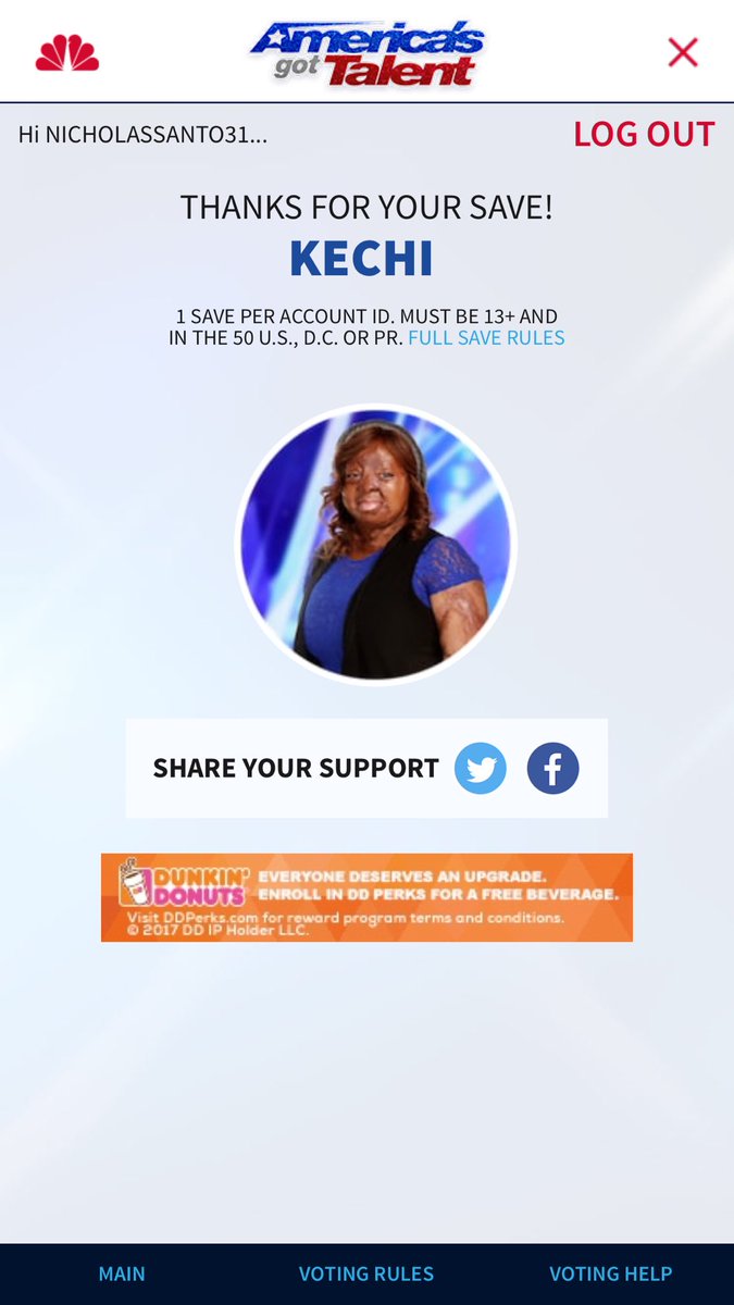 nicholas31905's tweet photo. I want everyone to go vote for @Kechi on the AGT app #hopeyouwin #iloveyour #yourthebest https://t.co/ZoO2vCm8U2
