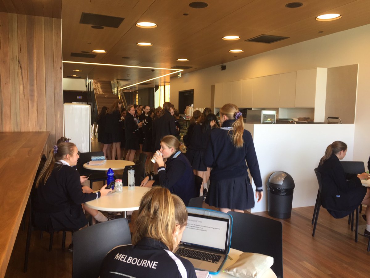 Ms_suth's tweet photo. The Artemis café is buzzing today #blendedlearningspaces #schoolcommunity #MGGSartmeis @MGGS_SouthYarra https://t.co/WN4TZj7mlB