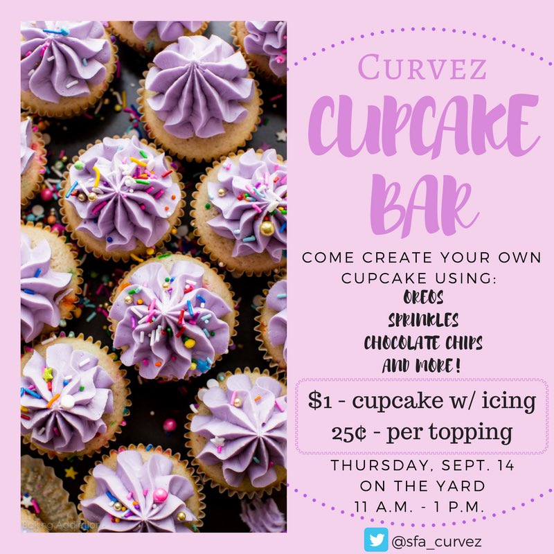 Sfa Curvez On Twitter Curvez Cupcake Bar Will Be Tomorrow On The