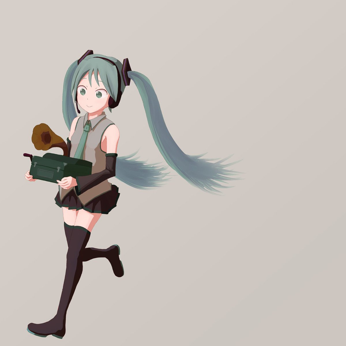 Piapro ピアプロ ピアプロ運営です 本日は 単色 背景 作品をご紹介 Vecktonさんの 蓄音機 オルゴール を抱えたミクさん 暖かみのある色合いがステキなイラストですね T Co C4nrlke5ni Piapro 初音ミク T Co Rqw4ht9iuc