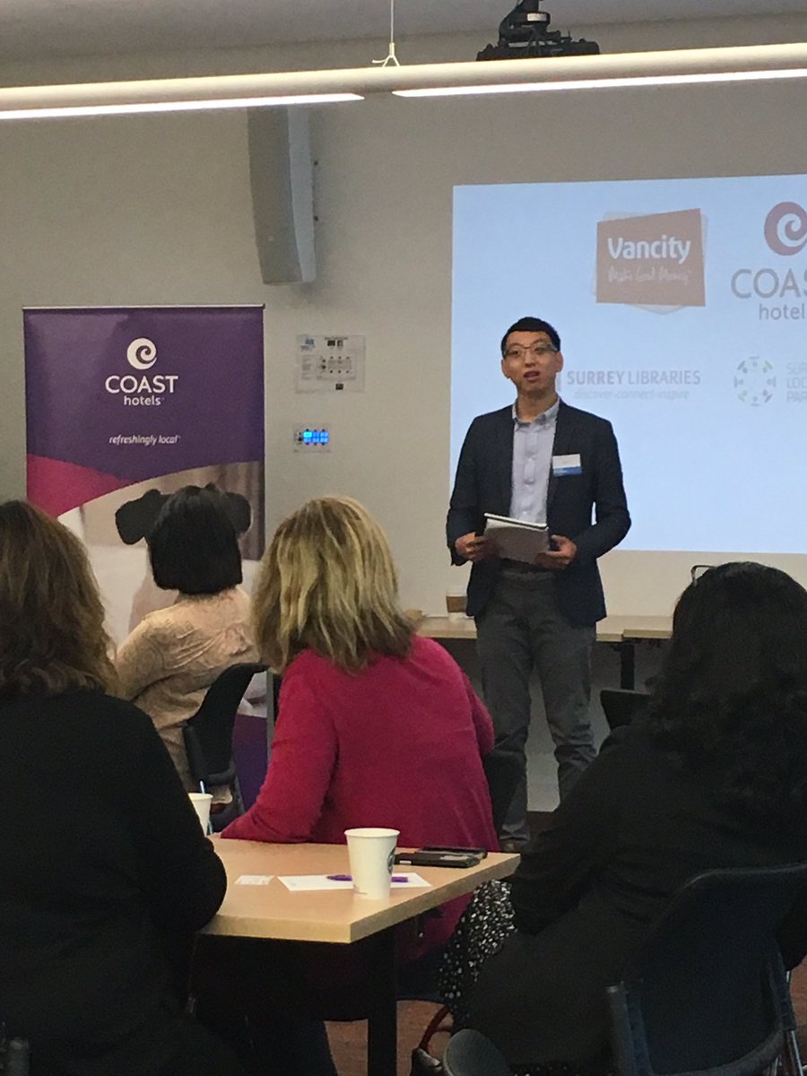 AllOurNeighbour's tweet photo. Guest speaker from one of our sponsors @coasthotels #AllOurNeighbours thank you for sharing! https://t.co/3vVIVNifGf