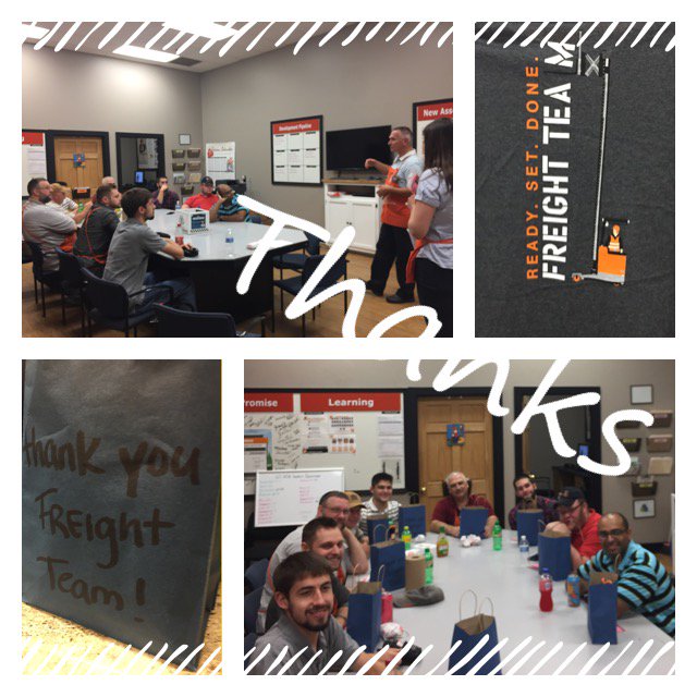 Roger and Tara saying a big THANKS to the D38 Team at 2739 #freightteamappreciation #samepagelatenight