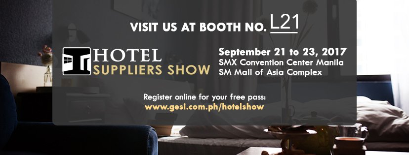 CompetitiveCard's tweet image. (CCS) will be exhibiting at the “Hotel Supplier Show” on the 21st-23rd of September at SMX Convention Center Manila, Booth No.: L21
