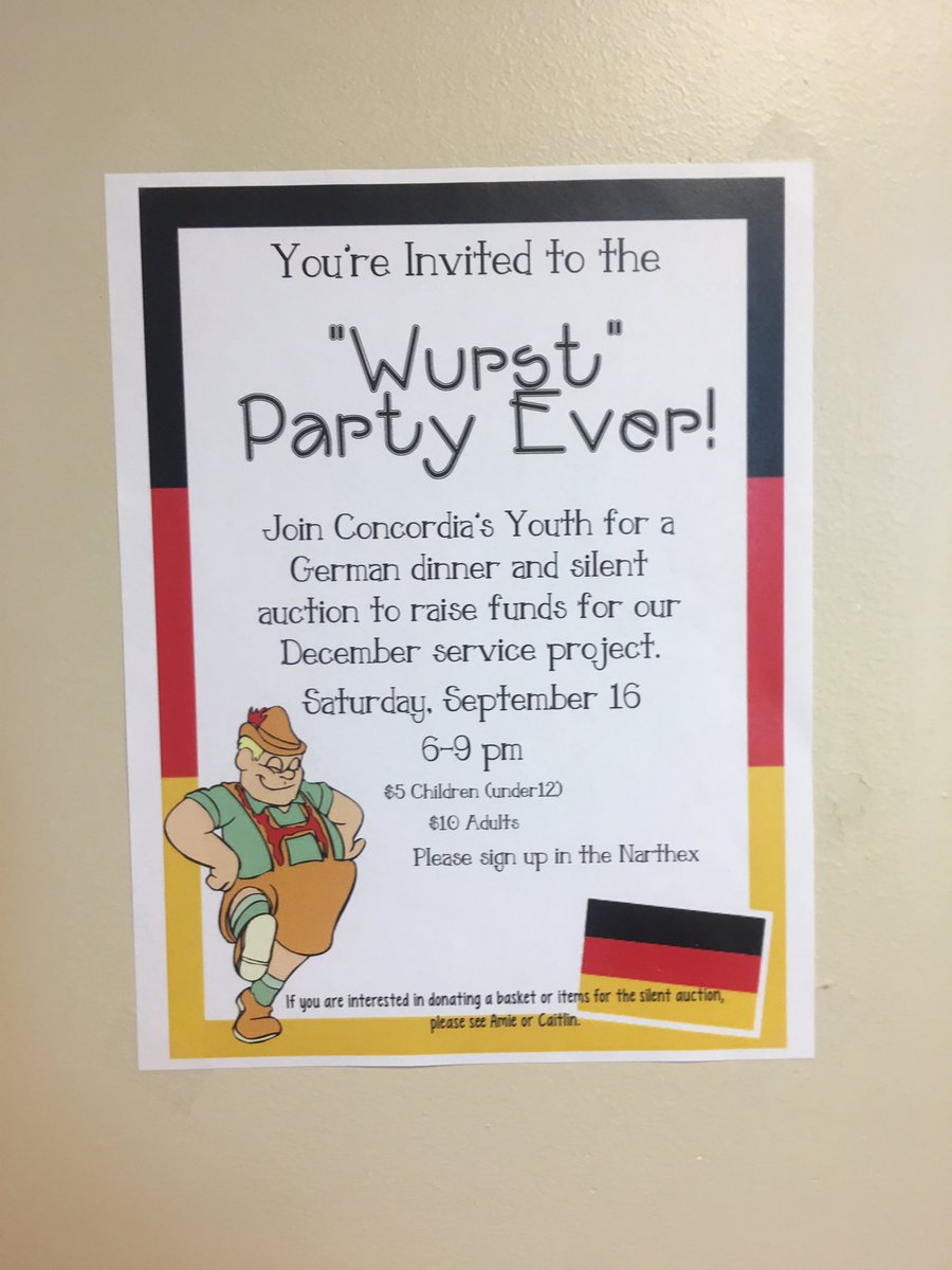 ghs_german's tweet photo. Interested in a fun, community German event? Come to the "Wurst" party ever! Please DM if you are interested! #germanrocks #germanfun 🇩🇪 https://t.co/uWNZMEwjXL