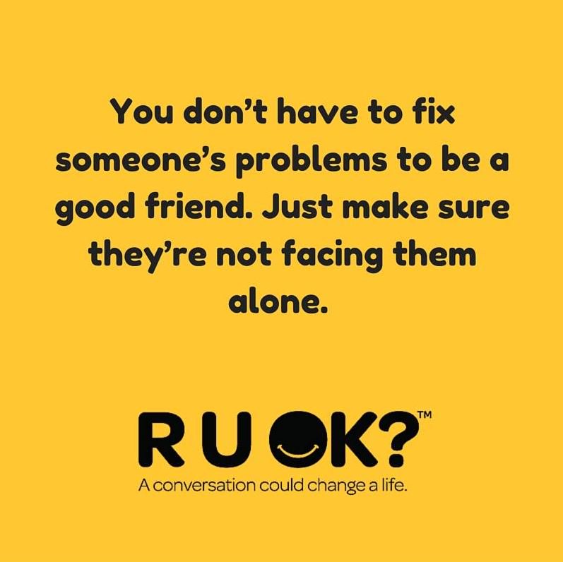 headspace_aus's tweet photo. Today is @ruokday &amp; headspace is proud to get behind this important cause. Check in with your mates and family and ask “are you ok?” 1/3 https://t.co/kDtgRzBrce