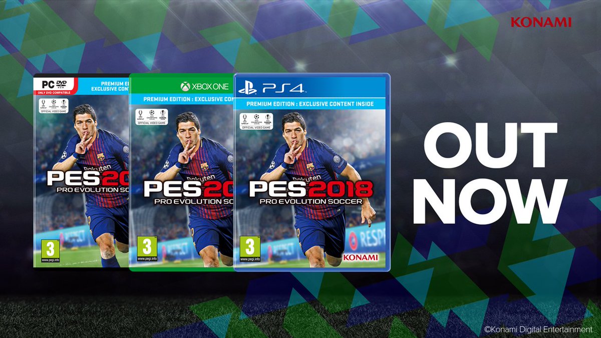 #PES2018 is OUT NOW! Got your copy yet? #WhereLegendsAreMade