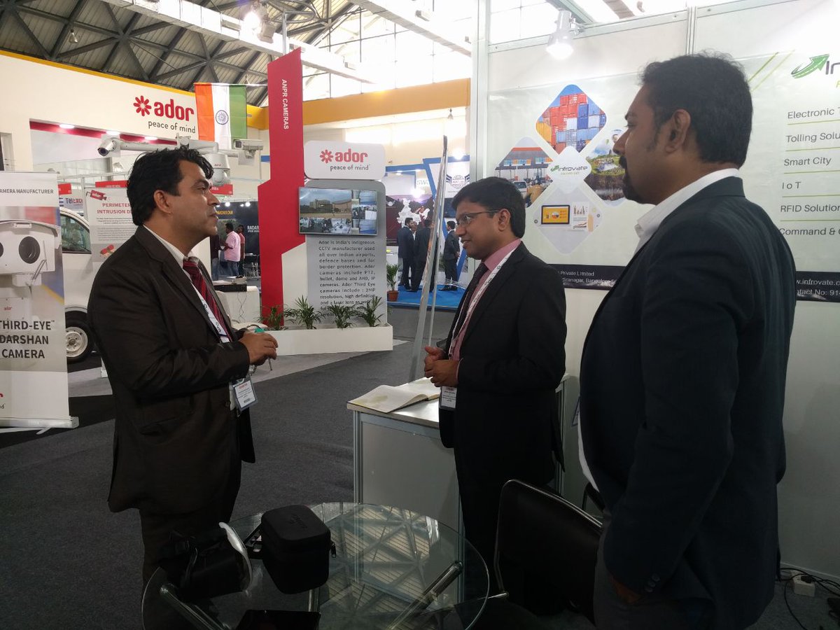 InfrovateC's tweet photo. Mr Bhargav at our stall #TrafficInfraTech 2017 At booth no. E-16. Visit us to learn more about #Tolls #IOT @Trafficinfratec @EfkonIndia https://t.co/ljbgixb5B6