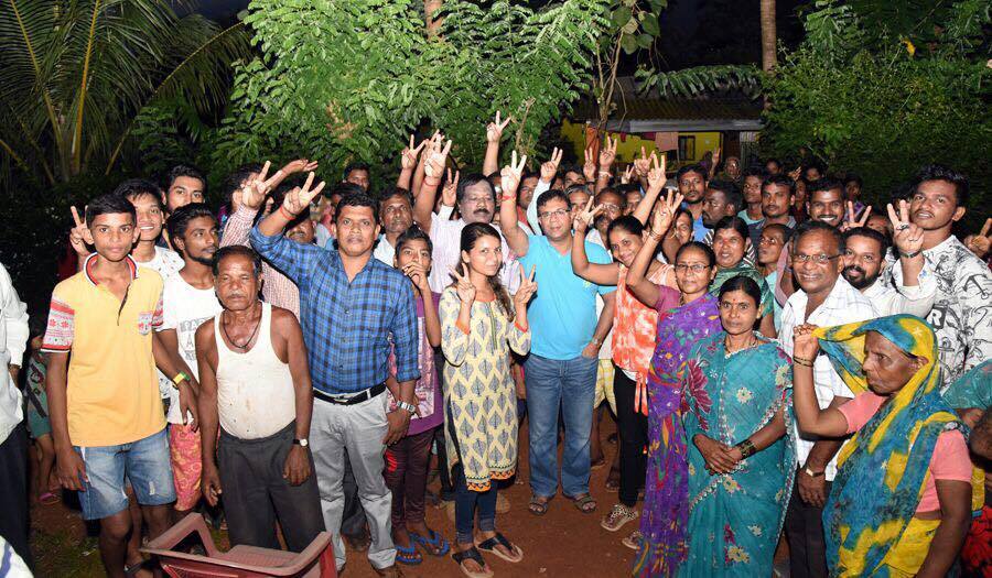 visrane's tweet image. Special moments in gawli wada #Usgaon - overwhelming response! Will always be committed to the development of #Sattari and Usgaon.