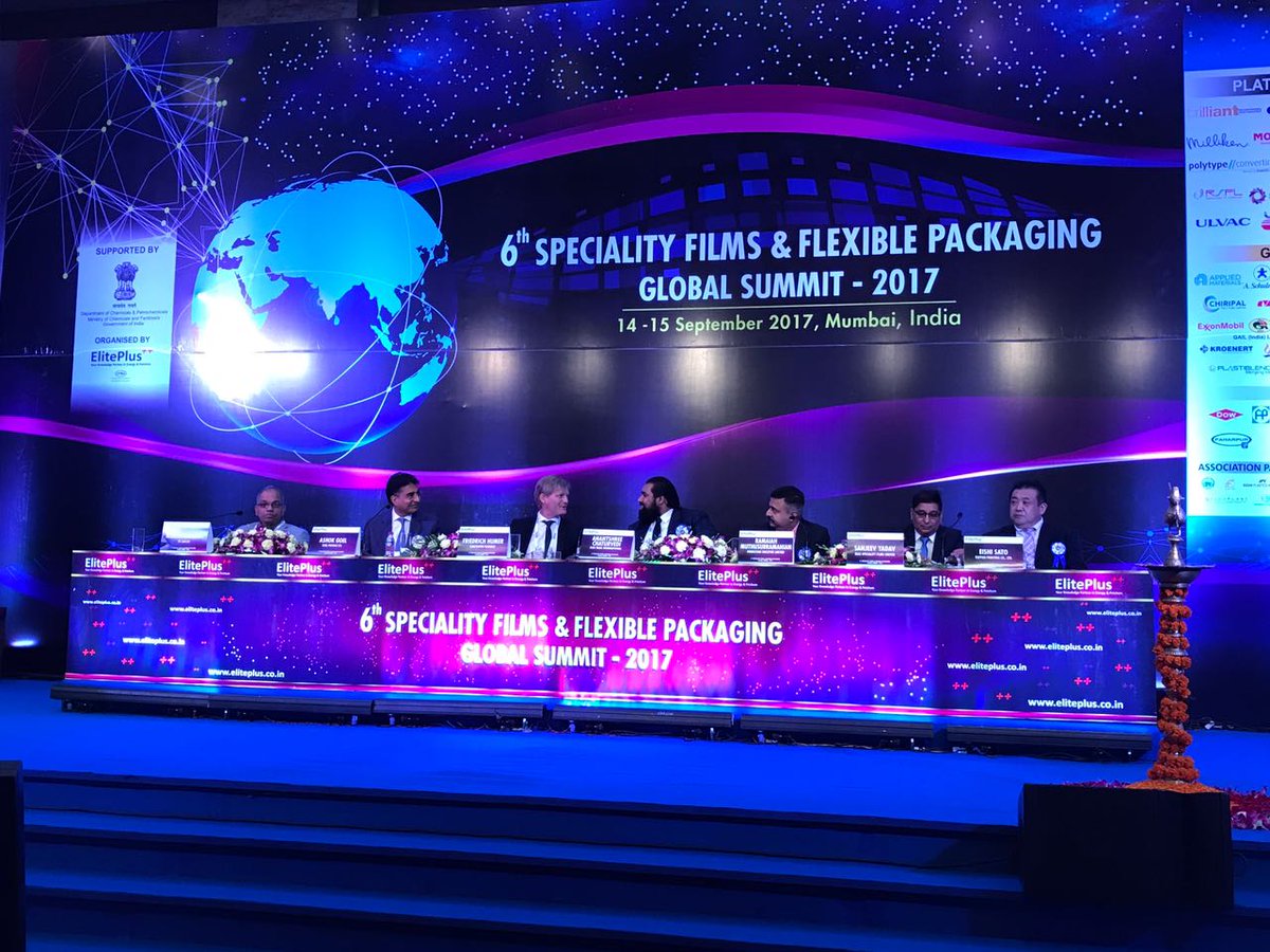 .<a href="/uflexltd/">UFlex Limited</a> team <a href="/anantshree15/">AnantshreeChaturvedi</a> 
<a href="/CChattaraj/">Chandan Chattaraj</a> 
at 6th Specialty Film and Flexible Packaging Global Summit at Mumbai
