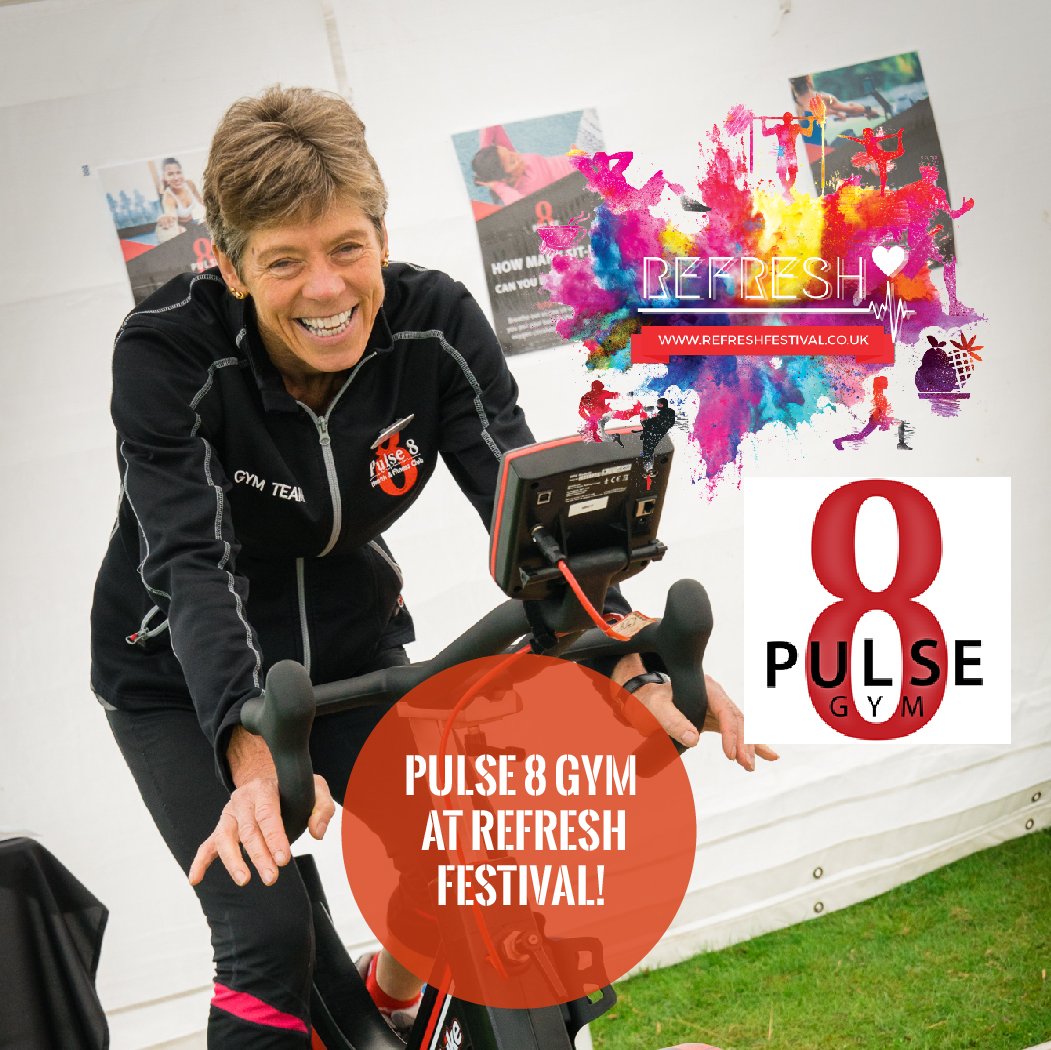 Bringing energy and fun, Pulse 8 Gym pulse8gym.co.uk at <a href="/Refresh_Fest/">RefreshFestivalUK</a> #fitness #festival #energy #spin #bike