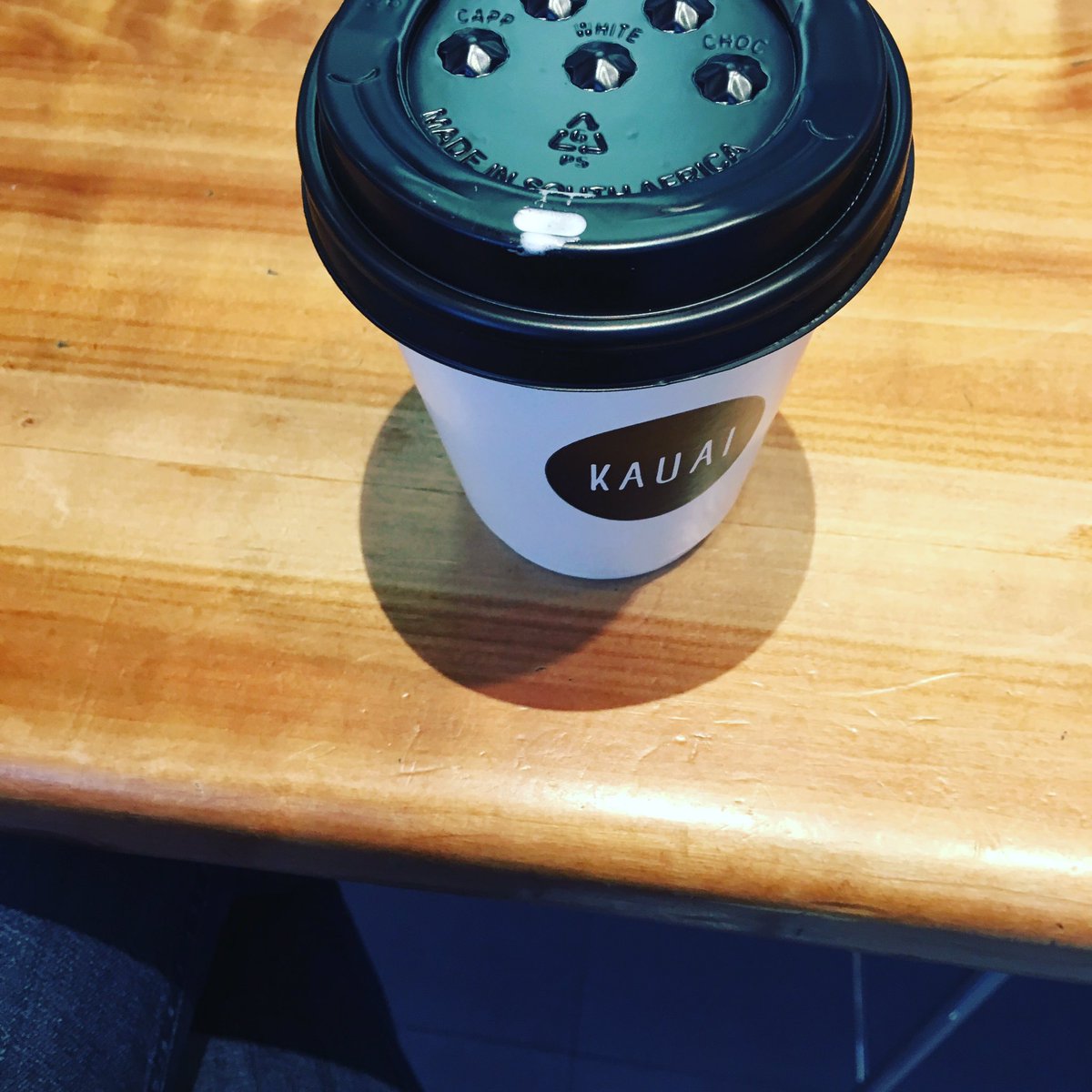 MicahAntrobus's tweet photo. @KauaiSA Tyger Valley store on my side with @Discovery_SA wicode - chai latte upgrade! 😋 #cheers https://t.co/2fdjlqijzq