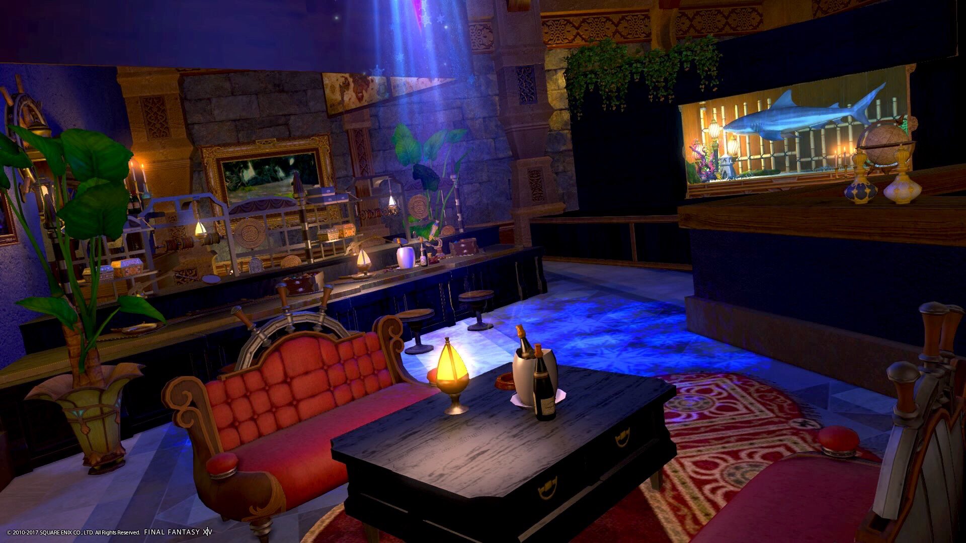 Kame Kame Valefor Ar Twitter 2階は初のバー風にしてみました 鉱石バーのイメージで卓上にはカラフルな鉱石の箱を 扉の向こうのベッドルームは キングサイズのふかふかベッドで おやすみできます Ff14ハウジング Ff14 ハウジング Bar