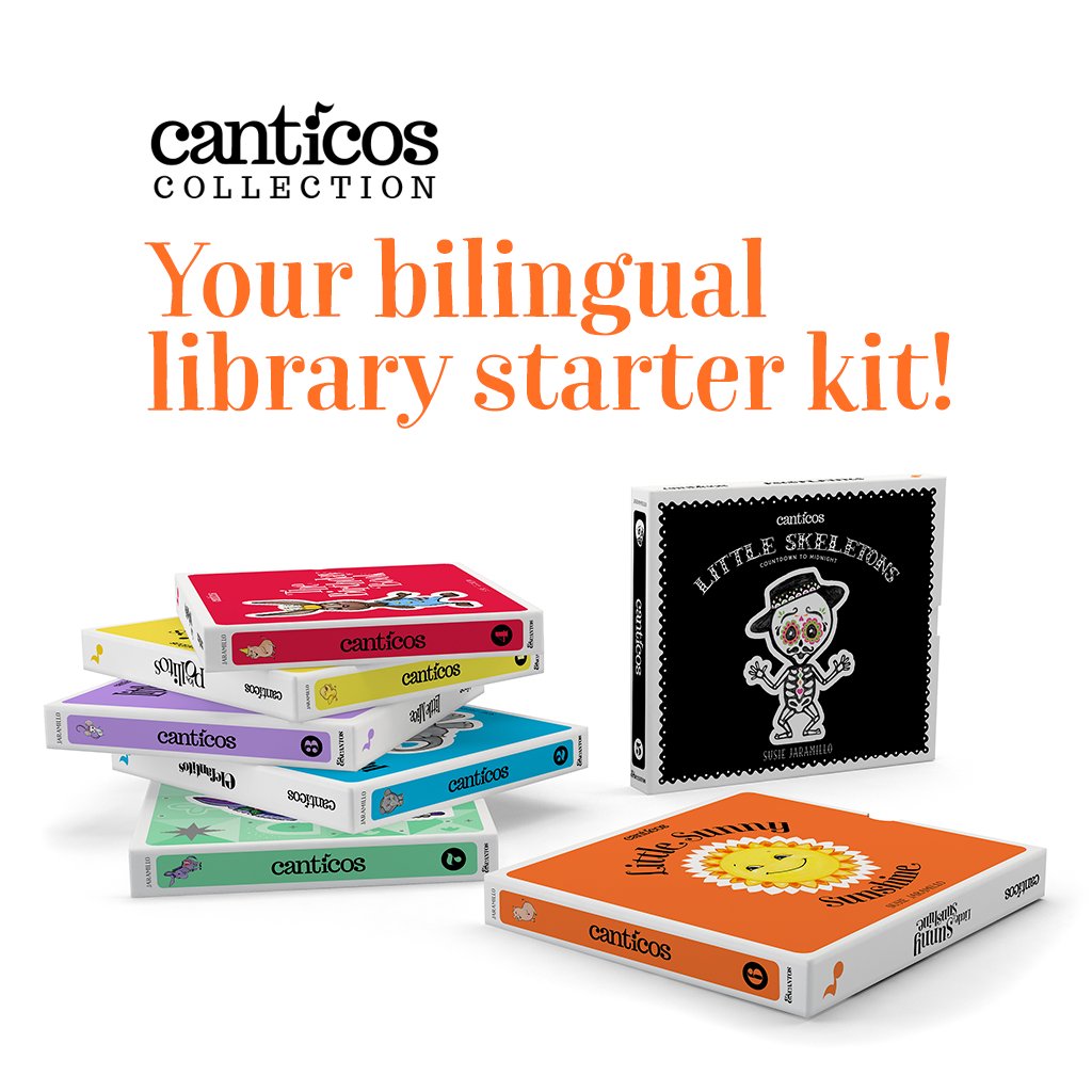 Books are the easiest way to introduce a second language! Find our sing along videos on @youtube (bit.ly/CanticosYT) #bilingual