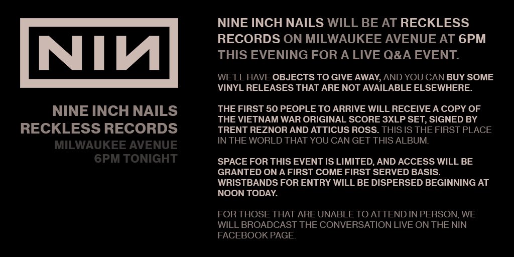 nin at reckless records