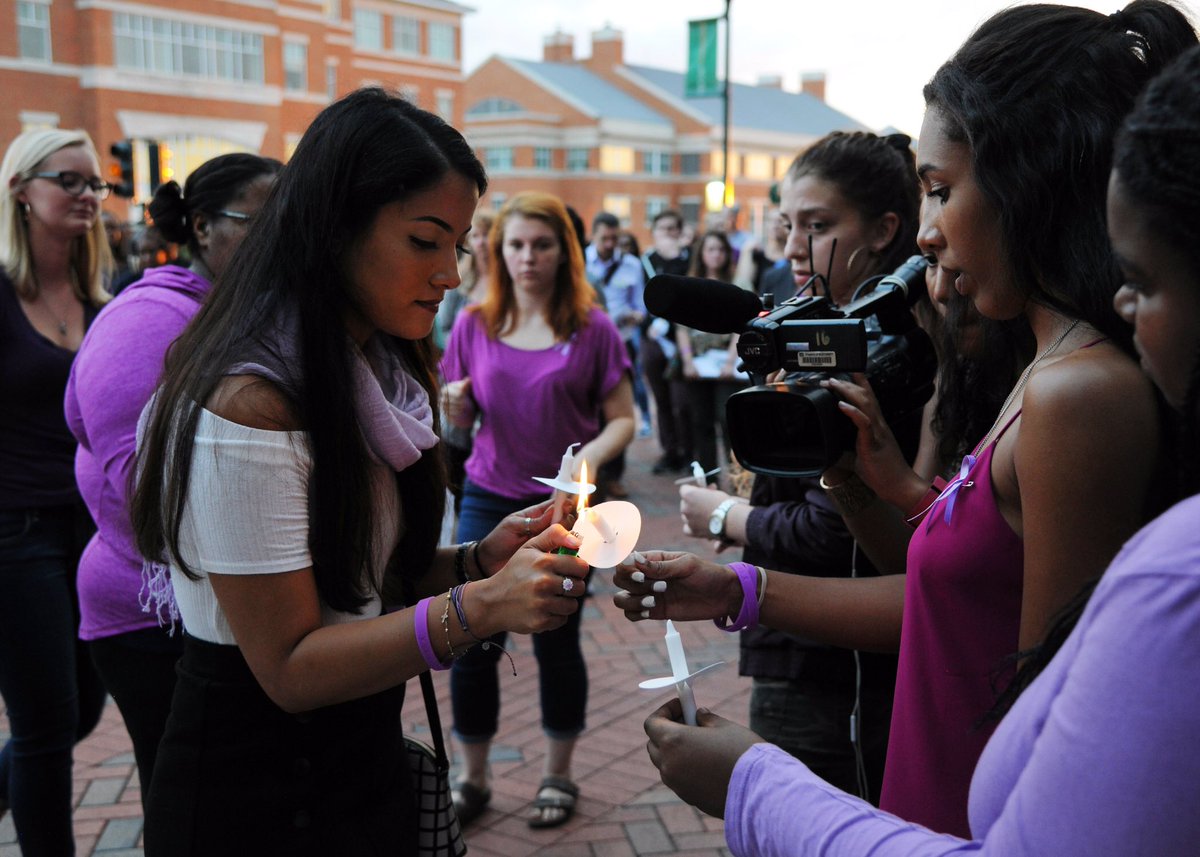 unccharlotte's tweet photo. Members of the University community came together Wednesday for a vigil in memory of Prof. Jeannine Skinner, who was murdered Sept. 1. https://t.co/liO9q1KXG5