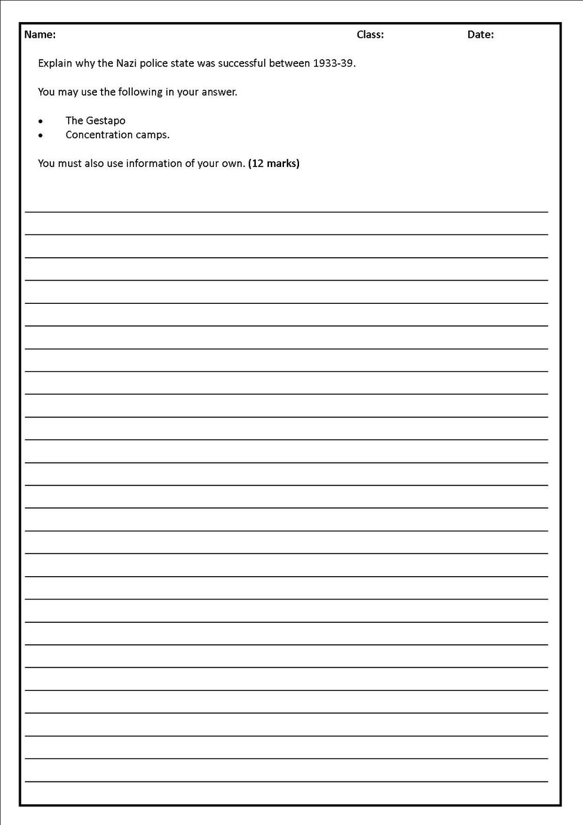 worcesterjonny's tweet image. Year 11 here&apos;s a little bit of help with the GCSE question about the Nazi police state youtube.com/watch?v=m8LM8h… #historyhelp