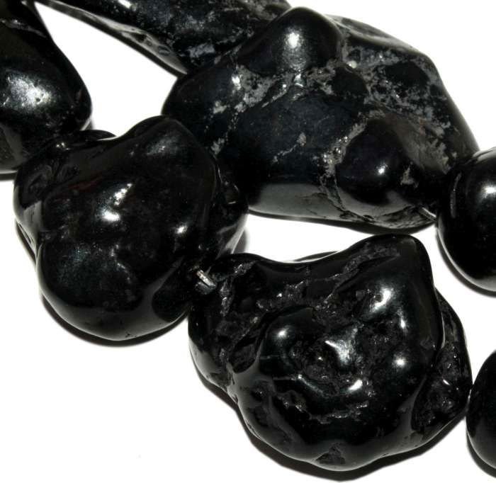 bsavailable's tweet image. 25-31mm black turquoise nugget gemstone loose bead tuppu.net/498d081f #Etsy #Natural