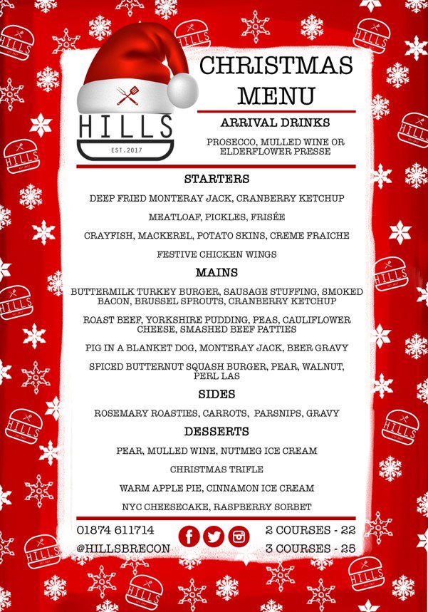 HillsBrecon's tweet photo. Fancy something a little different for your Christmas Party this year? Come and join us for our first Christmas here at HILLS! https://t.co/4FB1024FLH