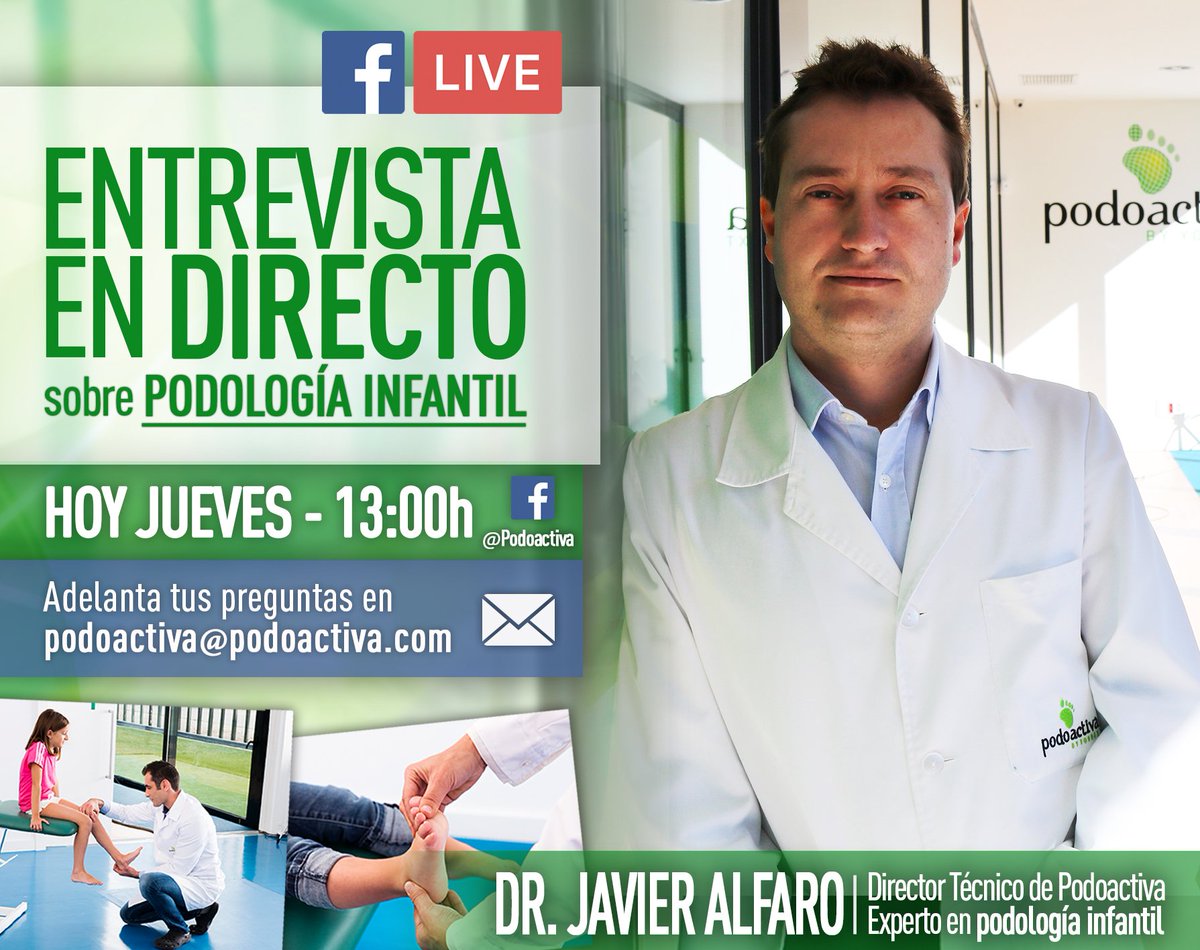 🎥🔴 Hoy a las 13h conectaremos en #Directo desde nuestro FB para solucionar vuestras dudas sobre #podología #infantil ¡Os esperamos! #deporte