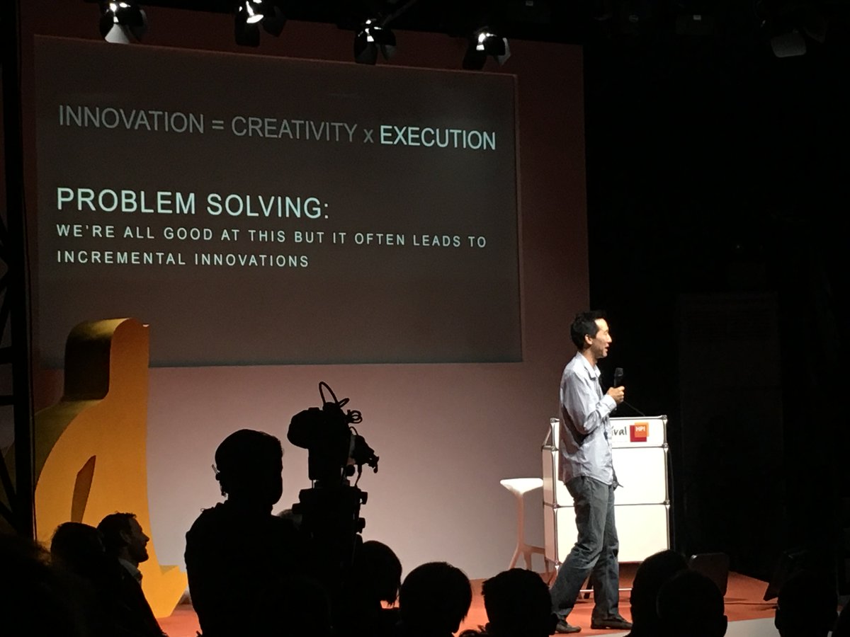 HPI_DSchool's tweet image. @UXSamYen from @SAPsv: #Innovation is a mixture of #problemfinding and #problemsolving. #dconfestival