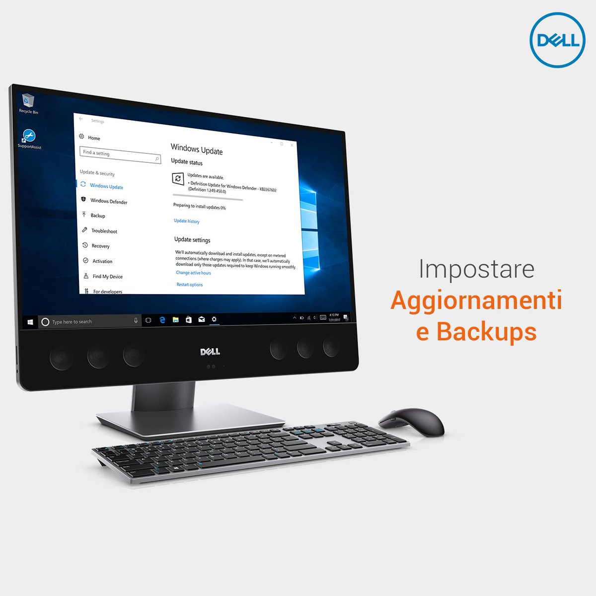 DellAiuta's tweet photo. Se utilizzate il PC a scuola #programmate gli #aggiornamenti di #Windows per evitare che si rallenta e che si #riavvii durante le lezioni https://t.co/XNtXJKdMJU