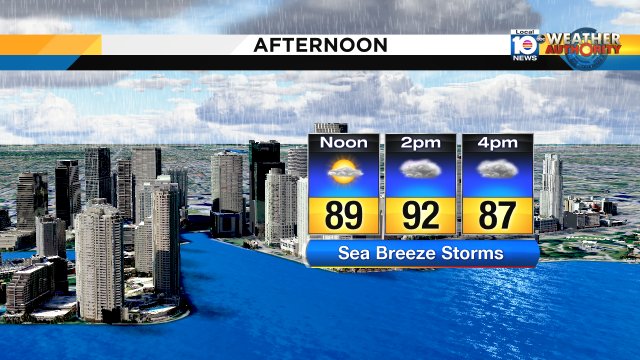 South Florida get ready for another STEAMY DAY! There will be some afternoon storms, be safe. https://t.co/1JjpA3y1xW
