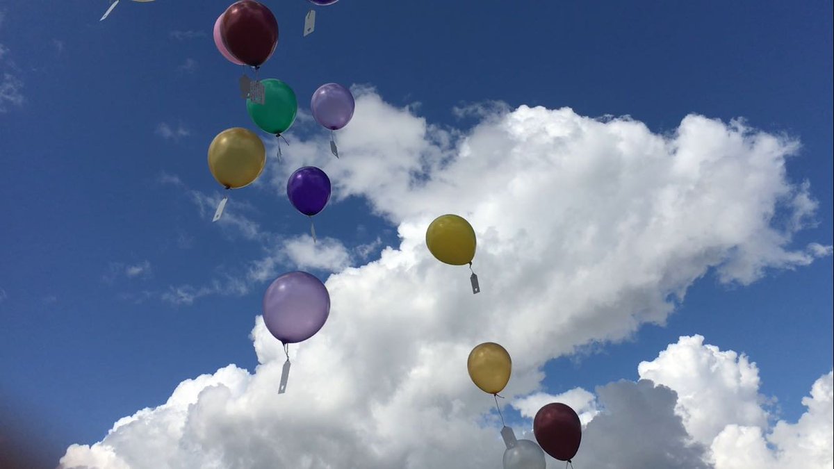 Swanswell's tweet photo. For #IOAD2017 our #Newbury service held a balloon release.
Over 40 balloons were released with messages of remembrance and hope. https://t.co/OOalMMI7XT