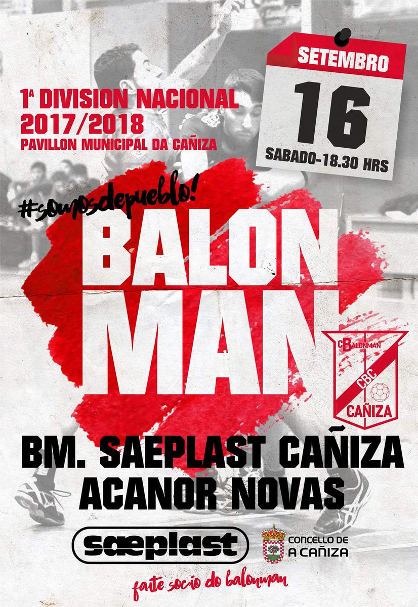 Este sabado as 18:30 arranca a tempada 17-18, visitanos @Acanor_Novas un dos aspirantes o ascenso, enchamos o polvorin #forzacbc