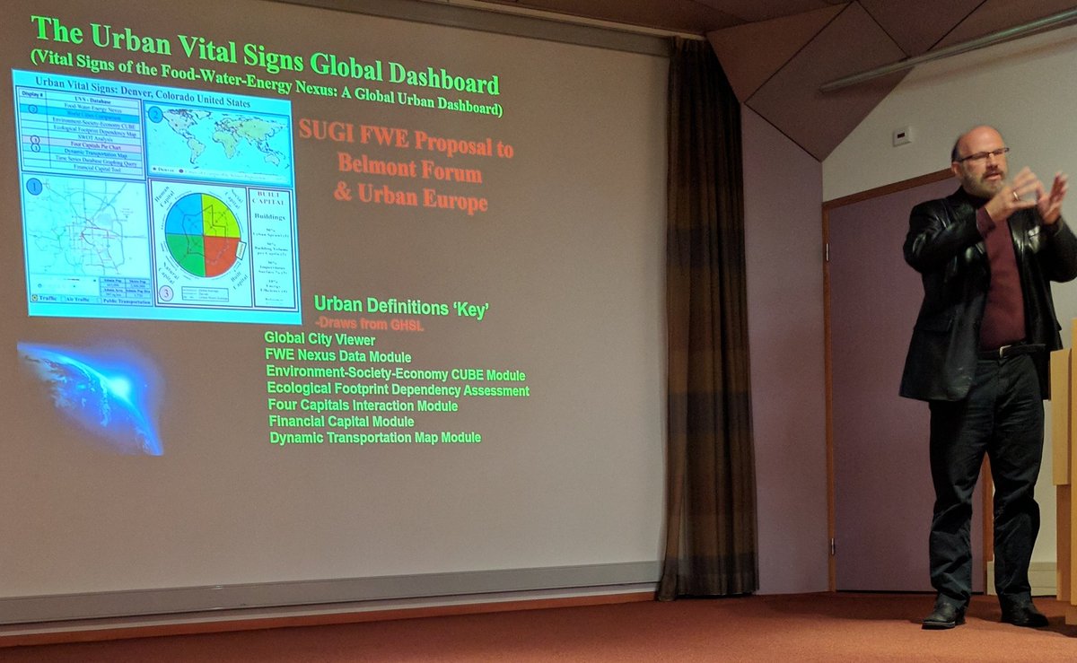 marc_a_levy's tweet photo. Paul Sutton dares to imagine a global dashboard for each city in the world to guide sustainable urban development. #HPIForum https://t.co/drrh7ZHjfd