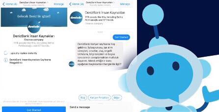 Deniz'de Kariyer facebook sayfamızda yeni bir uygulama daha: Chatbot" ile sayfamızı ziyaret edenlerin sorularını hızla yanıtlıyoruz.
