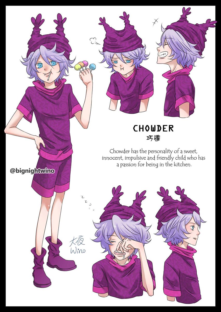 大夜wino בטוויטר 卡通擬人化愛吃鬼巧達 愛吃鬼巧達 巧達 貝妮 Chowder