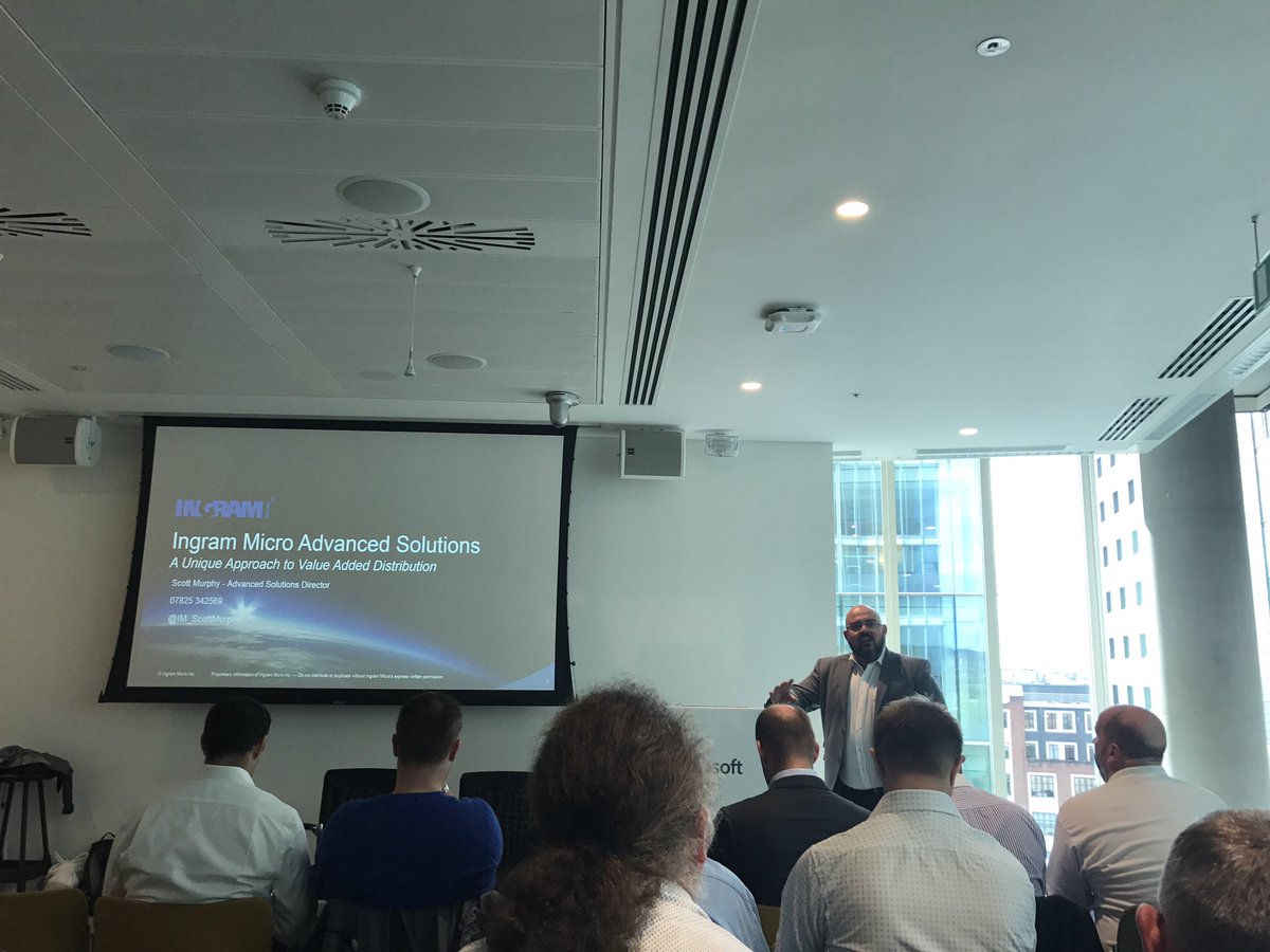 IM_MatthewFearn's tweet photo. Great day at @MicrosoftUK with @IngramMicroUK #TrustX - interesting presentation from Andy Sawyer on @HPE now onto @IM_ScottMurphy https://t.co/OHxdIUYLgP