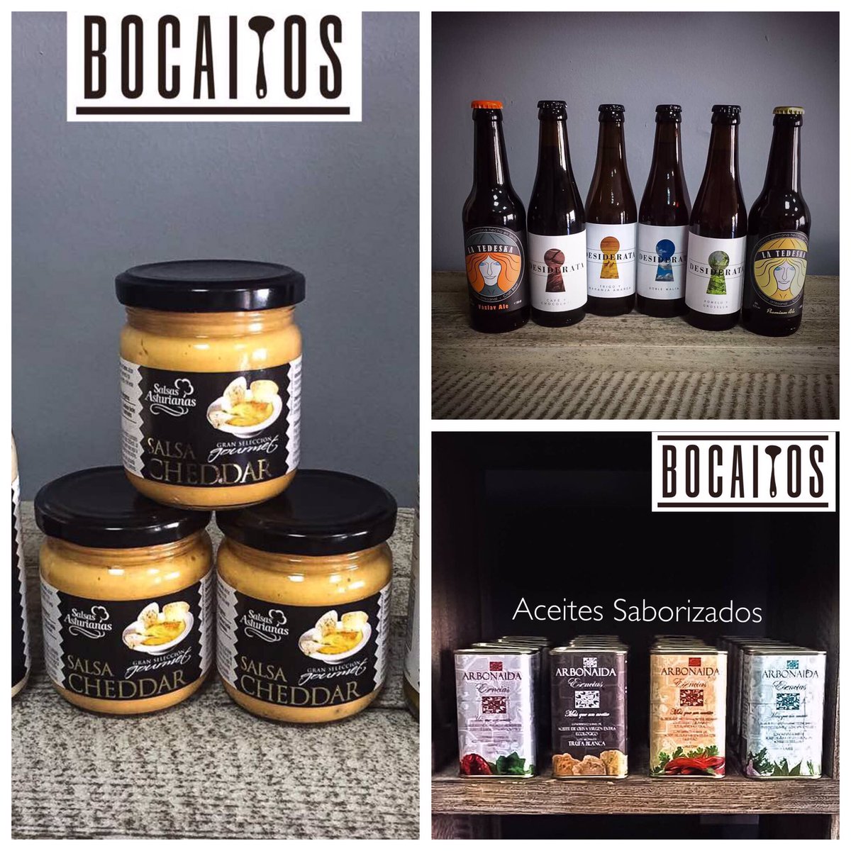 Bocaitos_es's tweet photo. Ven a Bocaitos y regálate una experiencia diferente, salsas, pates, cervezas artesanales, aceites, anchoas y mucho más!.#gourmet #artesanal https://t.co/bj4k7NB8B5
