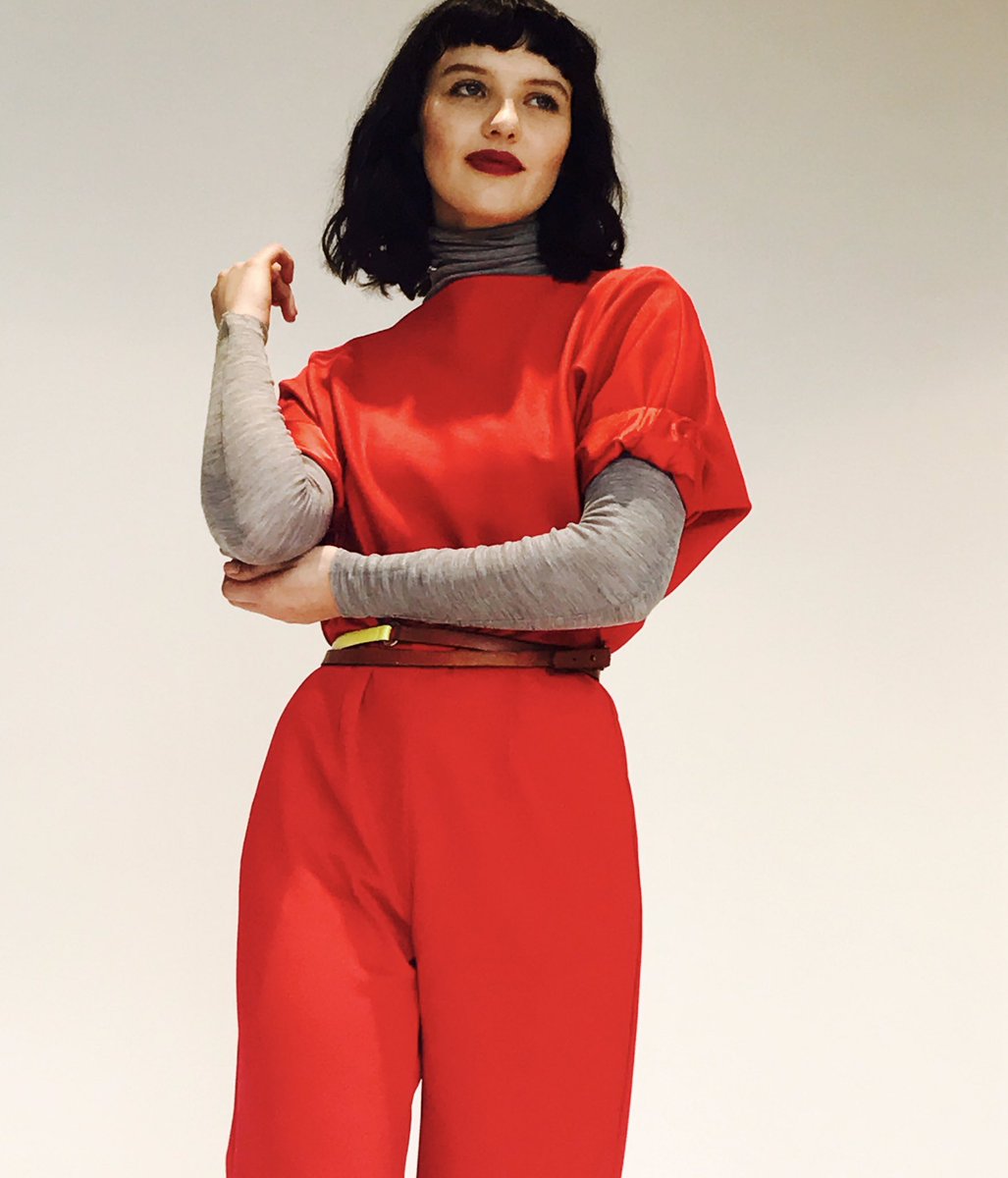lennon courtney red jumpsuit