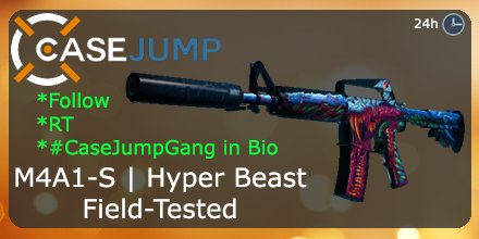 casejump's tweet photo. M4A1-S | Hyper Beast 🎁🎁🎁 24hr Giveaway
⭐Follow
⭐RT
⭐Reply with Trade URL
⭐#CaseJumpGang in bio

Visit: https://t.co/oSC2CRtqne https://t.co/2AoPvJ3hIx