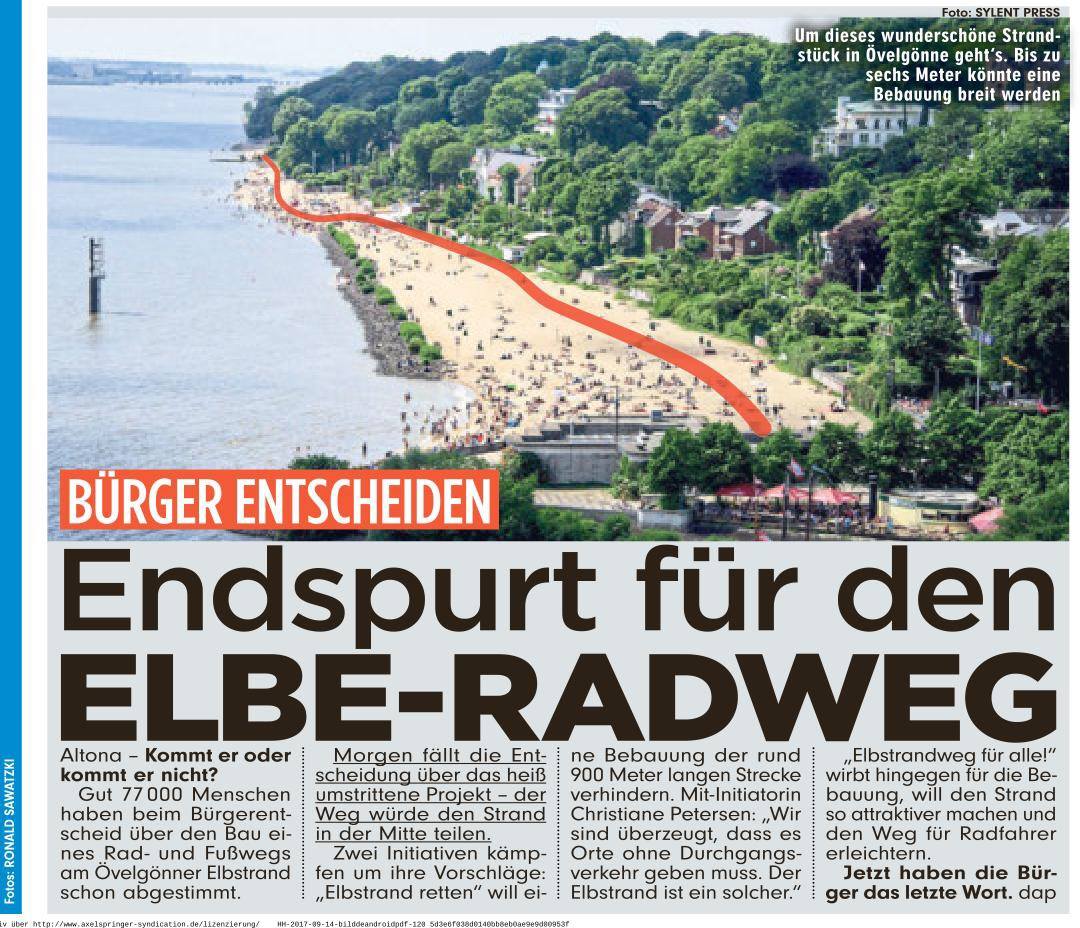 Heute in der BILD. Und jetzt: Letzte Chance - macht mit beim #elbstrandretten!