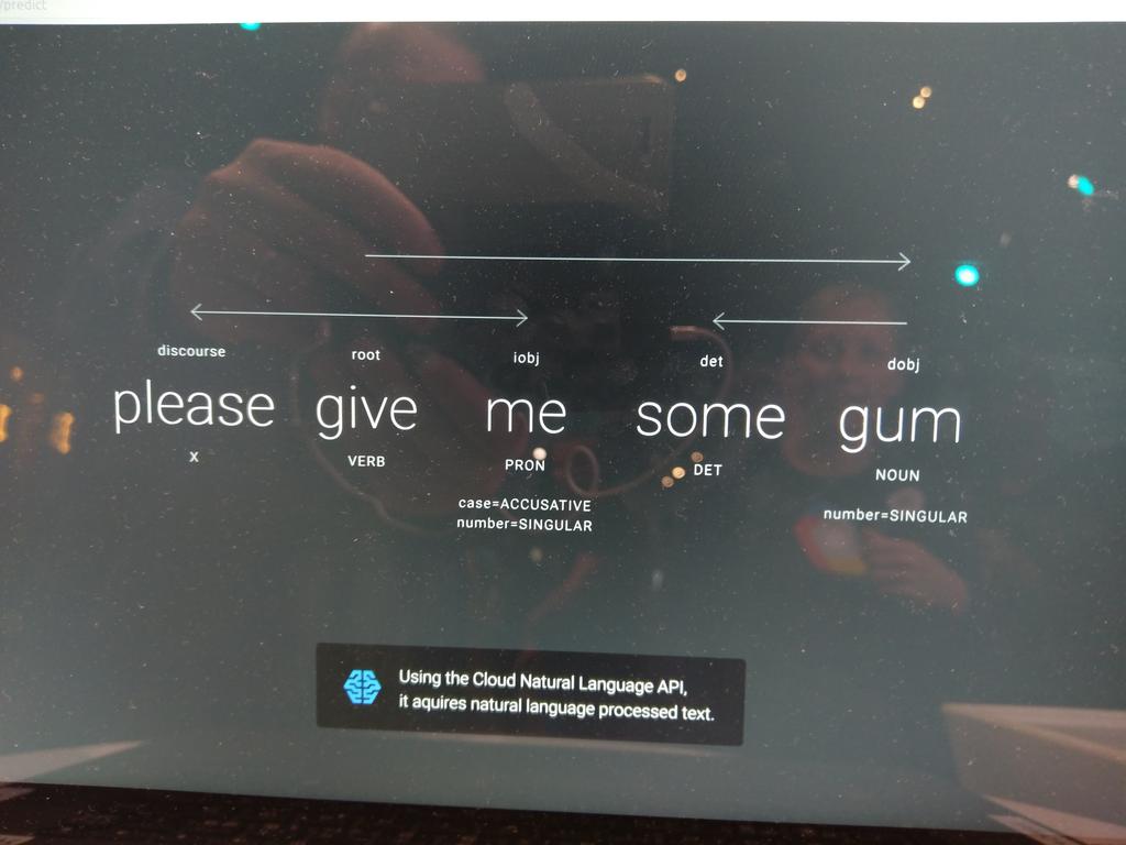 yarc68000's tweet image. the @computas @googlecloud #robotas listens to my pleas and gives me gum? licorice? #speechapi #nlpapi