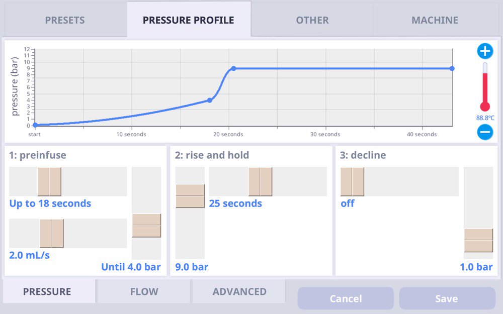 Decent Espresso on Twitter "A "Slayer Shot" using "Pressure Profiling